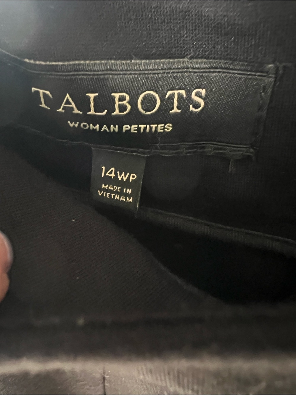 Talbots 14P Black Skirt